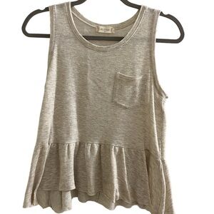 Altar'd State Tan Peplum Tank Top